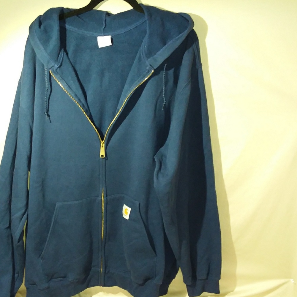Mens Carhartt 2XL Navy blue zip hoodie